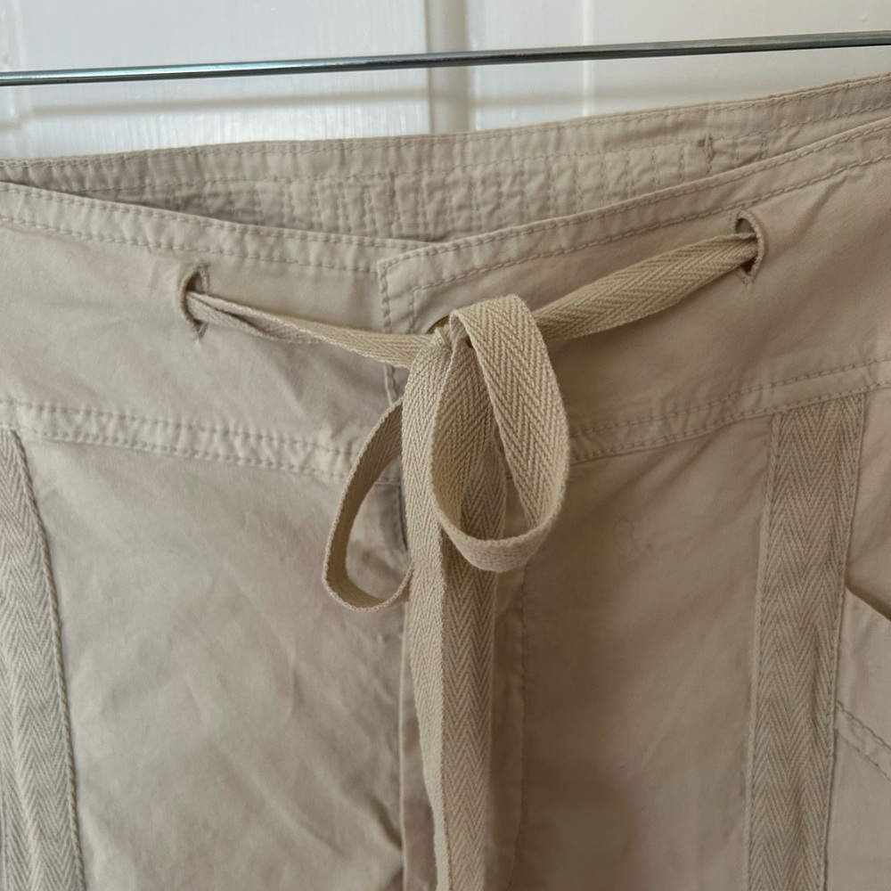 XCVI BEIGE XCVI WILLOW WIDE LEG STRETCH POPLIN PANTS SIZE MEDIUM - Picture 4 of 9